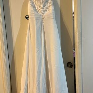 Elegant White Embellished Flower Girl Pageant Gown